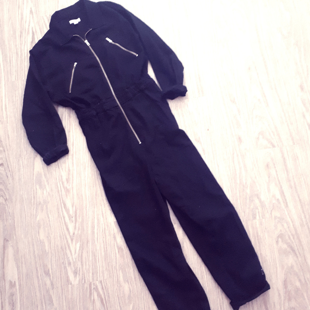 Topshop Black Boiler Suit/Jumpsuit